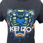 Kenzo Women's Black Tiger Graphic Print Short Sleeve Pullover Tee T Photo 2