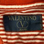 Valentino Jeans Red Stripe Short Sleeve Collared Polo Shirt Made in Italy M READ Size M Photo 5