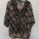 I jeans by buffalo multicolor blouse women's size‎ medium career office artsy Photo 0