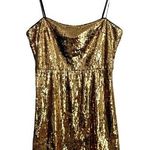 Urban Outfitters NWT Gold Sequin Mini Dress Photo 0