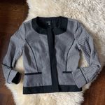 Ann Taylor Classic black blazer cropped short fitting textured patterned jacket Photo 0