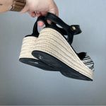 Karl Lagerfeld  | Black and White‎ Espadrille Shoes Wedge Heel 8.5 Photo 3