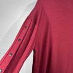 Lane Bryant Burgundy Mock Neck Long Sleeve Snap Detail Tunic Top Plus Size 26 28 Photo 5