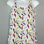 United Colors Of Benetton STILE BENETTON Colorful Tank Top Womens Size XS Artsy Funky Maximalist Summer Photo 0