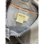 Maeve  Pocket Tunic Button Down Shirt Blue White Pinstripe XXSP Photo 4