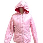 Faded Glory hot pink/pink reversible hooded puffer jacket, juniors size XL 14/16 Photo 0
