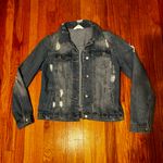 Ci Sono  Denim Jean Jacket Distressed Blue Medium Photo 1