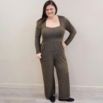 Torrid Gold Glitter Knit Sweetheart Neck Jumpsuit - New - Size 12 Photo 2