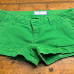 Abercrombie & Fitch Abercrombie Fitch Womens Green mini Shorts Size 4 Cuffed Y2K moose Photo 0