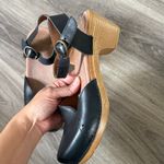 Dansko  Black Leather Mary Jane’s Womens  Mules with Strap 38 US 7 Photo 2