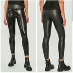 Spanx  Sequined Faux-Leather Black Legging- Size XS Photo 2