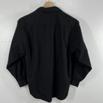Vtg.TOGETHER! Black Button Up Shirt Medium‎ Embroidered Boho Ethnic Folk Artsy Photo 2