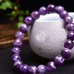 Amethyst Natural  Quartz Bracelet-Purple Gemstone Bracelet, Crystal Beads Photo 4