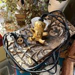 Escada Vintage Matt Gold Teddy Bear Pendant Gold Photo 0