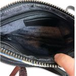 Botkier  Blue Denim & White Cross Stitch Crossbody Trigger Purse Photo 4