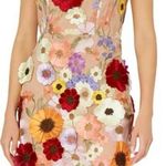 Milly  Hariet 3D Floral Embroidered Halter Mini Dress Size 10 NWT Photo 0