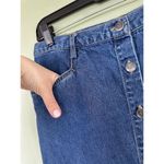 Vtg 90’s Denim Midi Skirt Size 10 Button Down Pockets Y2K Mid High Rise Jean​​​ Blue Photo 5