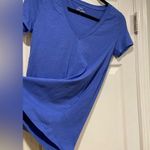 J.Crew NWOT Size XS Blue Slub Tee Shirt V Neck Short Sleeve Lightweight Photo 1
