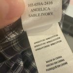 Rails Angelica Plaid Flannel Button Down Top M Grey & Black check Puff Shoulders Photo 9