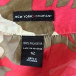 New York & Company Mini Floral Skirt Womens 12 Red A Photo 4