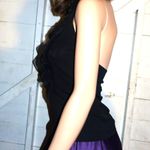 Black Ruffle Silver Chain Link Halter Top S Photo 3