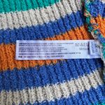 Free People Beach Marsha Striped Sweater Vest Sz XL Cropped Green Coastal Boho Photo 7