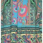 Figueroa & Flower Womens 2X Green Floral Lace Up Lace Back Blouse Tunic Top Photo 4