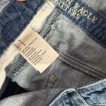 American Eagle Denim Overalls Romper Shorts Blue Size M Shortall Distressed Photo 11