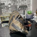 Fendi Authentic  Pequin Striped Tote Bag Leather Handles Photo 7