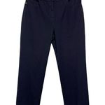 St. John Vintage  Sport Pocket Gold Flat Navy Blue Pant Trousers Size 12 EUC #7091 Photo 0