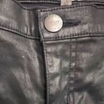 Current/Elliott  The Stiletto Biker Zipper‎ Black Coated Cropped Jeans Size 26 Photo 12