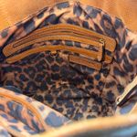 B Makowsky  Brown Textured Leather Tote Bag Gold Hardware Photo 5