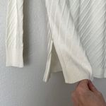 Vince Camuto NWT Antique White Mock Neck Diagonal Stitch Sweater Size Small Photo 8