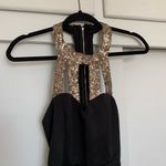 Tibi  Black/Gold Metallic Sequin Front Dress, Size‎ Medium Photo 2