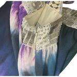 Calypso St. Barth Silk Jeweled Tie Dye Mini Dress 8 Embellished Vacation Resort Photo 6