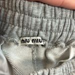 Miu Miu Miu‎ Miu Women's Embroidered Logo Jogger Track Pants Gray Size M Photo 4