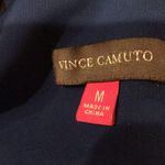 Vince Camuto striped Black & Blue long sleeve blouse, dress shirt with tie. SZ M Photo 6