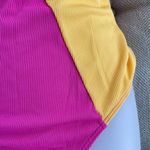 SheIn NEW  Fuschia Yellow Twist Front Bikini 4XL Photo 3