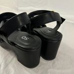 SO Black  Faux Leather Block Heel 3” Sandals Clogs Knot Bow Detail SZ 7 M Padded Photo 7