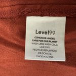 NWT Level 99 Rachel Stretch Linen Blend Blazer Rose Size Small Open Front Red Photo 7