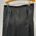 Vintage Black Lined Satin Dressy Long Skirt Size undefined Photo 4