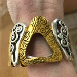 Tribal Stretch Bracelet Double Stranded Swirls VTG Photo 4