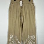Soft Surroundings NWT Embroidered Crop Pant Size Medium Photo 0