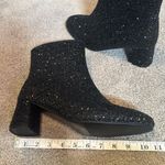 Women’s Black Glitter Covered Chunky Heeled Party Boots Zipper Size 10.5 NEW Photo 9