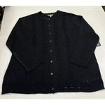 Woman Within White Cardigan Sweater Sz 2X Button Front Crew Neck Lightweight Photo 1