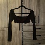 Princess Polly  Black Ribbed Bustier Crop Top Photo 2