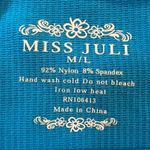 Miss Juli Womens Lace Trim Camisole Cami Blue Seamless Spaghetti Strap Tank Top Size M Photo 5