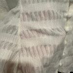 Anthropologie By  Long-Sleeve Button-Front Textured Sheer White Blouse XS Photo 4