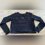 Ideal fit cropped cutout black sweatshirt size large Photo 6