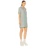 Etro Collared Shirt Dress in Green Pink 38 New Womens Tweed Boucle Mini Size undefined Photo 2